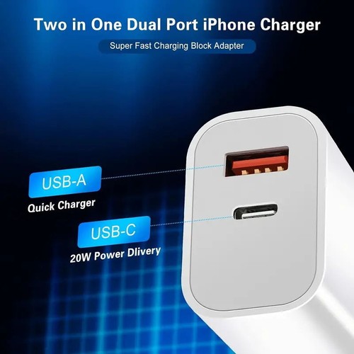IPhone 16 15 13 12 11 20W Fast Charger Block USB Type C Wall Power Adapter Lot - Picture 2 of 10