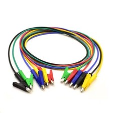 5PCS 14AWG Jumper Wires 6.6ft Silicone Test Leads with Insulated Clips
