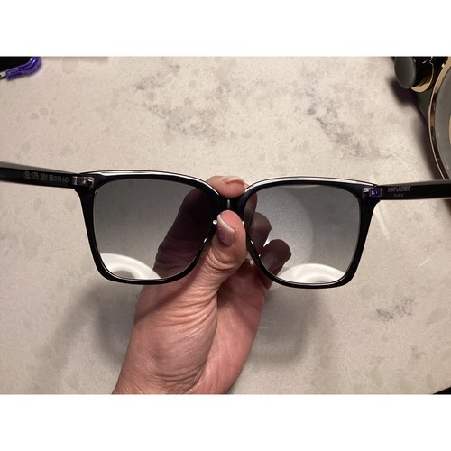 Gafas de sol Saint Laurent ojo de gato SL 175 monturas negras diseñador moda - Imagen 7 de 9
