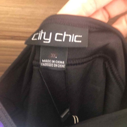 NWT CITY CHIC Paradise Print 1 Piece Swimsuit - black Size 22 Underwire - Picture 4 of 6