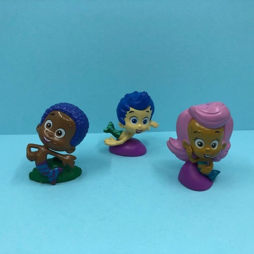 Raro Nick Jr. Fisher Price Burbuja Guppies Figuras de Juguete Juego de adornos para pasteles x 3 - Imagen 1 de 5