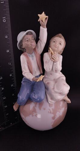 VTG Lladró "World of Love" UNICEF Boy & Girl w/ Stars Figurine #6353 Perfection! - Picture 22 of 22
