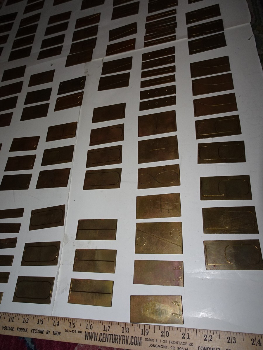 no 146 New Hermes Font Engraving Brass Plates Letter, Number