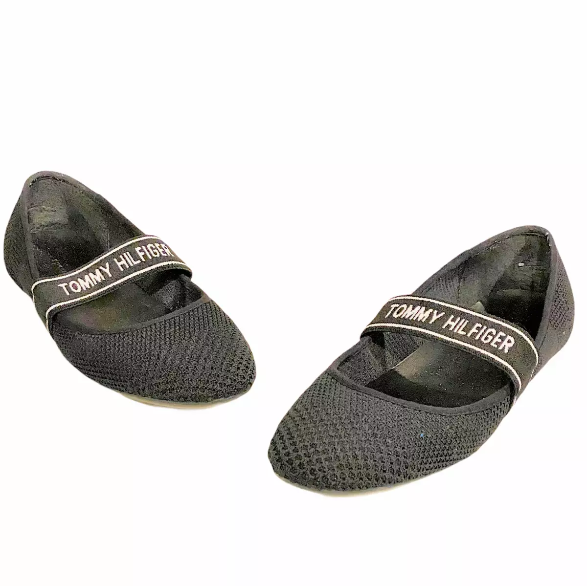 Tommy Hilfiger Womens Mary Jane Flats Shoes size 8M Black Slip On