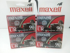Maxell UR 90 Minute Blank IEC type 1, Audio Cassette Tapes Normal Bias - 4 tape