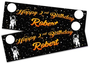 Details about / x2 Personalised Birthday Banner Balloon Children Kids Party Decoration Poster