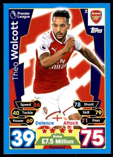 Match Attax 17/18 Theo Walcott Arsenal No. 36