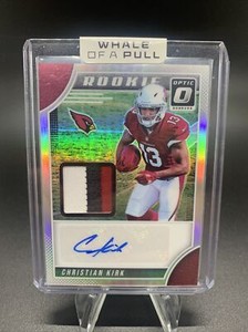 2018 Donruss Optic Christian Kirk RPA 3 CLR PATCH AUTO RC /35 CASE HIT🔥📈