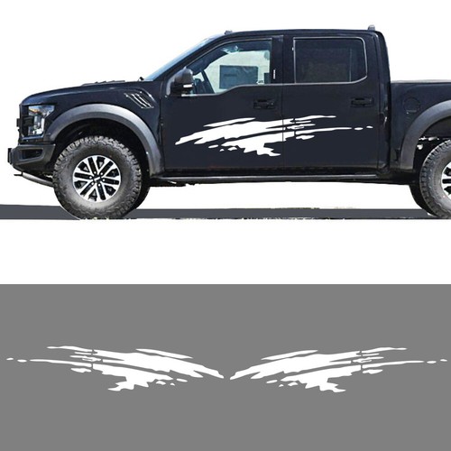 For Ford F150 Cool Scratch Vinyl Decal Graphics Kit Side Car Door Sticker 2pcs - Foto 2 di 10