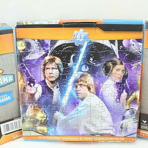 CARDINAL Disney Star Wars puzzle set of 3 make 1 Panoramic Puzzle 211 pieces NEW - Picture 7 of 8