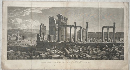 GRABADO PANORÁMICO ANTIGUO 1799 ""TEMPLO DEL SOL Palmira"" Siria L.F. Cassas - Imagen 2 de 14