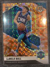 2020-21 Mosaic LaMelo Ball Reactive Orange Prizm Rookie RC #202 Hornets 🔥🏀💎
