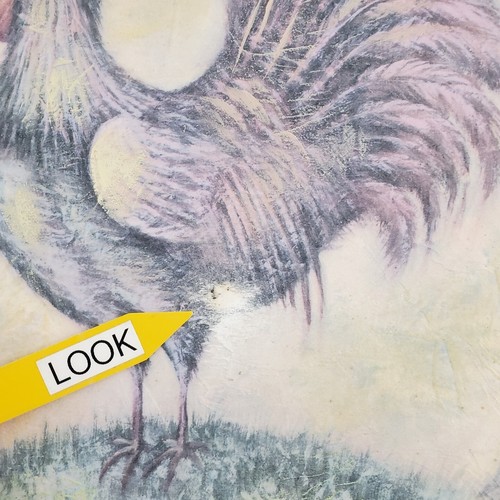 2 gallo cucina country luna piena da appendere arte da parete 12x12 decorazione pollo vintage - Foto 7 di 18