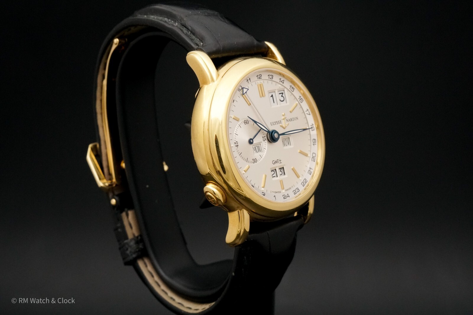 Ulysse Nardin GMT Perpetual Calendar Ref 321-22 18k Yellow Gold Men's Wristwatch - Picture 3 of 18