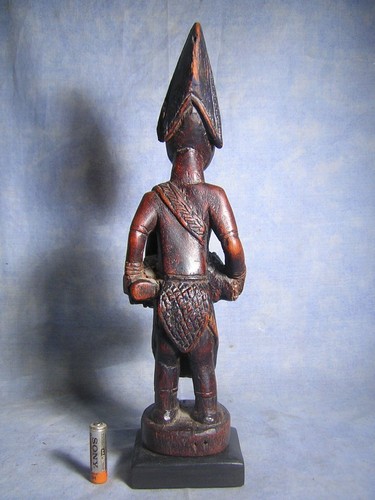 AFRICANTIC African Tribal Art YORUBA drummer statue Nigeria vintage figure - Picture 4 of 6
