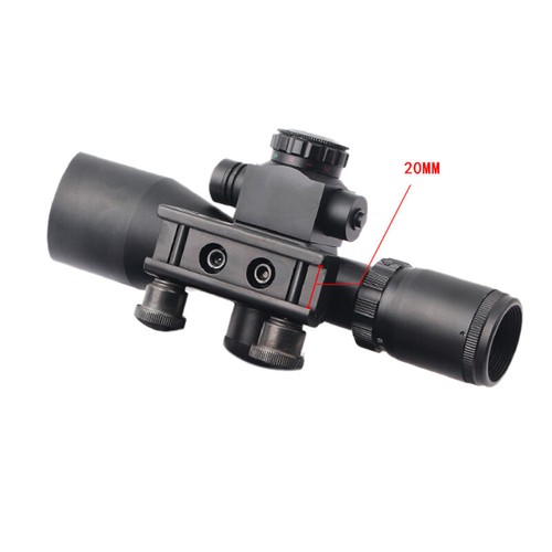 2.5-10X40 Sight Scope Mil-dot Reticle Rifle Scope with Laser fit Rail UK - Picture 9 of 10