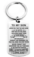 To My SON LOVE dad Keychain