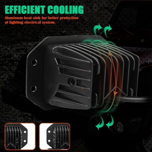 Fit Ford F150/F250/F350 Backup Rear Bumper Flush Mount 48W LED Light Pods+Wiring - Bild 8 von 12