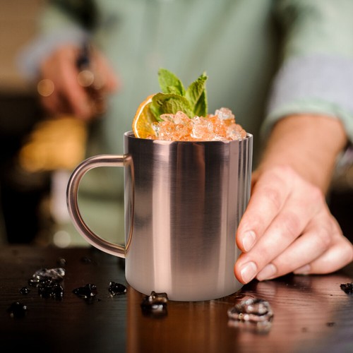 Premium Stainless Steel Mug for Cocktails Beer Coffee Drinkware - Picture 3 of 12