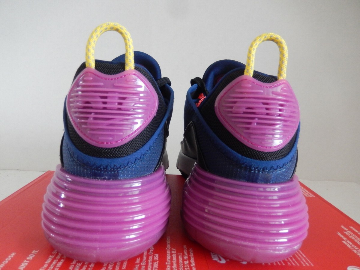 WMNS NIKE AIR MAX 2090 BLUE VOID-CHROME YELLOW-BLACK SZ 10 WMNS NIKE AIR MAX 2090 BLUE VOID-CHROME YELLOW-BLACK SZ 10