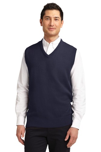 Port Authority SW301 Men's Sleeveless Value V-Neck Sweater Comfortable Vest - Picture 5 of 5