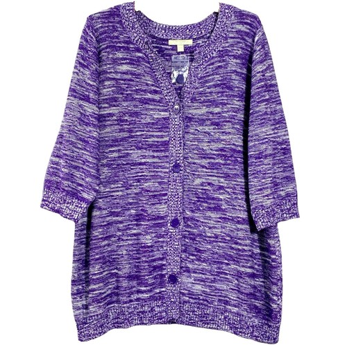 Chicos 3/4 sleeves light weight cardigan size 2  ( L 12 ) Short Summer Romance Cardigan | Chico main image 4