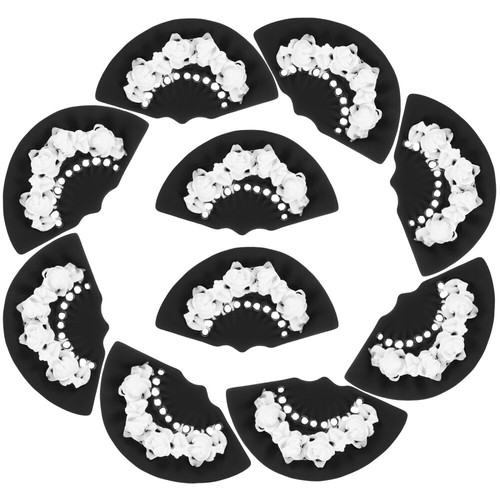 10 Pcs Süße Accessoires Lockenwickler Dunkler Fächer Fan Dekoration - Bild 4 von 12