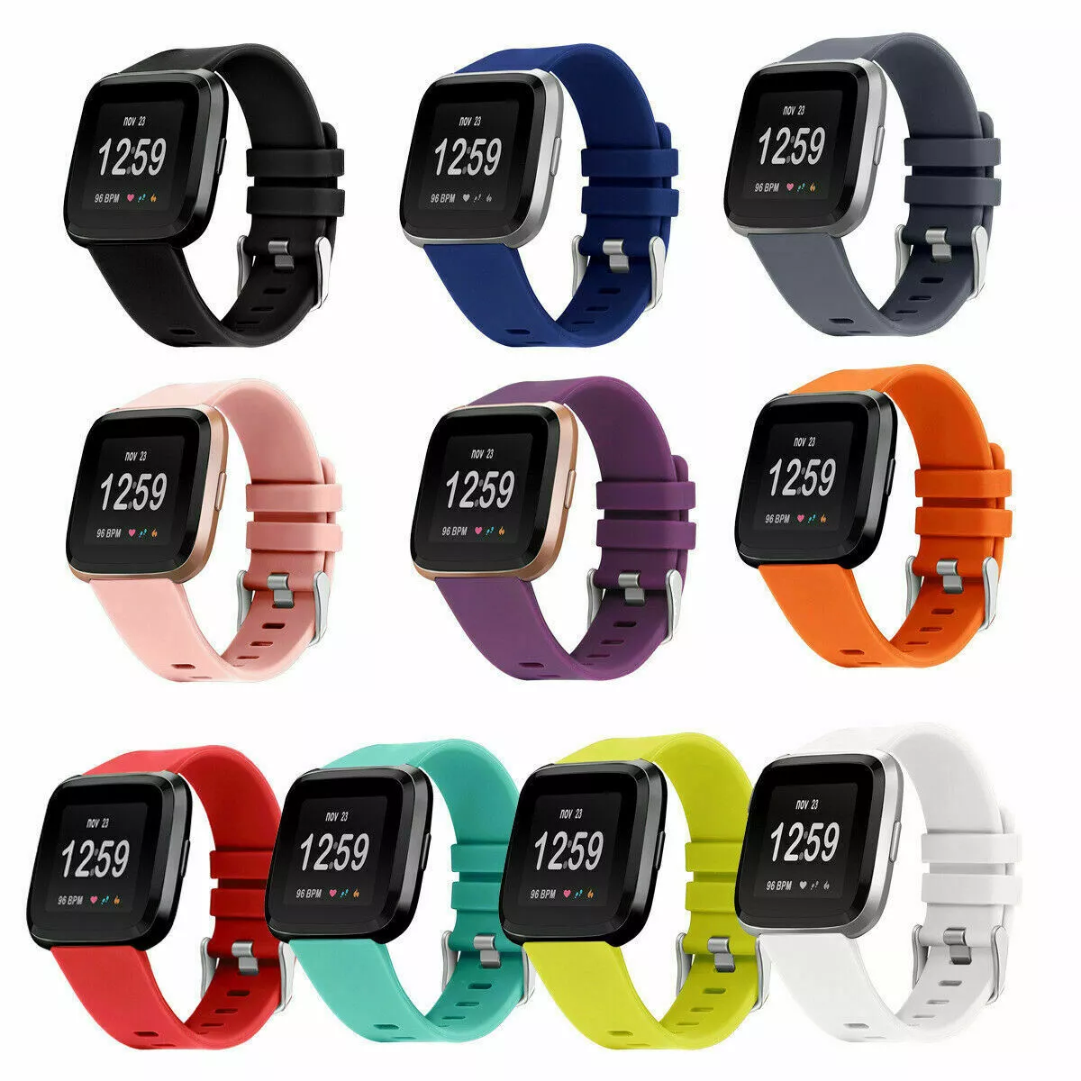 For Fitbit Versa 2 Versa Lite Versa Replacement Silicone Sport Watch Band Strap