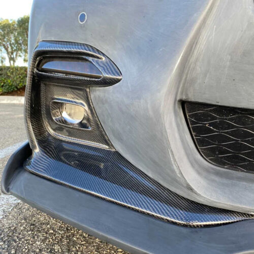 For Infiniti Q50 Sport 2018-2020 Real Carbon Front Fog Light Cover Trim Bezels - Picture 4 of 13