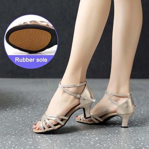 Woman Latin Dance Shoes Girls Ballroom Modern Tango Dancing Shoes Salsa Sandals - Bild 30 von 44