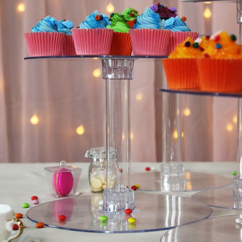 6 Tiers Clear Acrylic Wedding Events CAKE Stand Birthday Party Catering Display - Picture 5 of 7