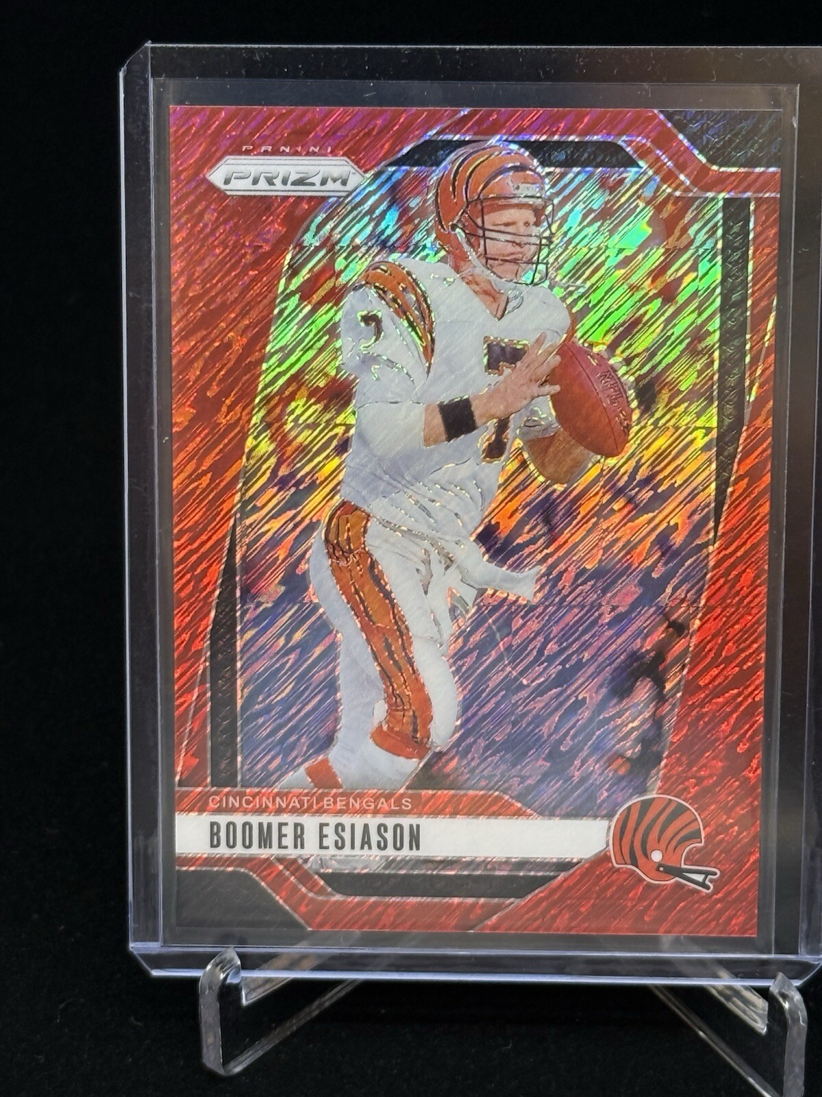 2024 Prizm Football Boomer Esiason Red Shimmer /35 FOTL Bengals