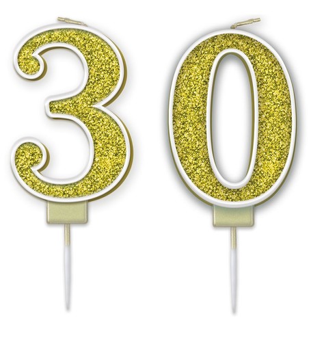 30 cumpleaños Vajilla de fiesta y decoraciones de oro negro brillante efervescente - Imagen 23 de 26