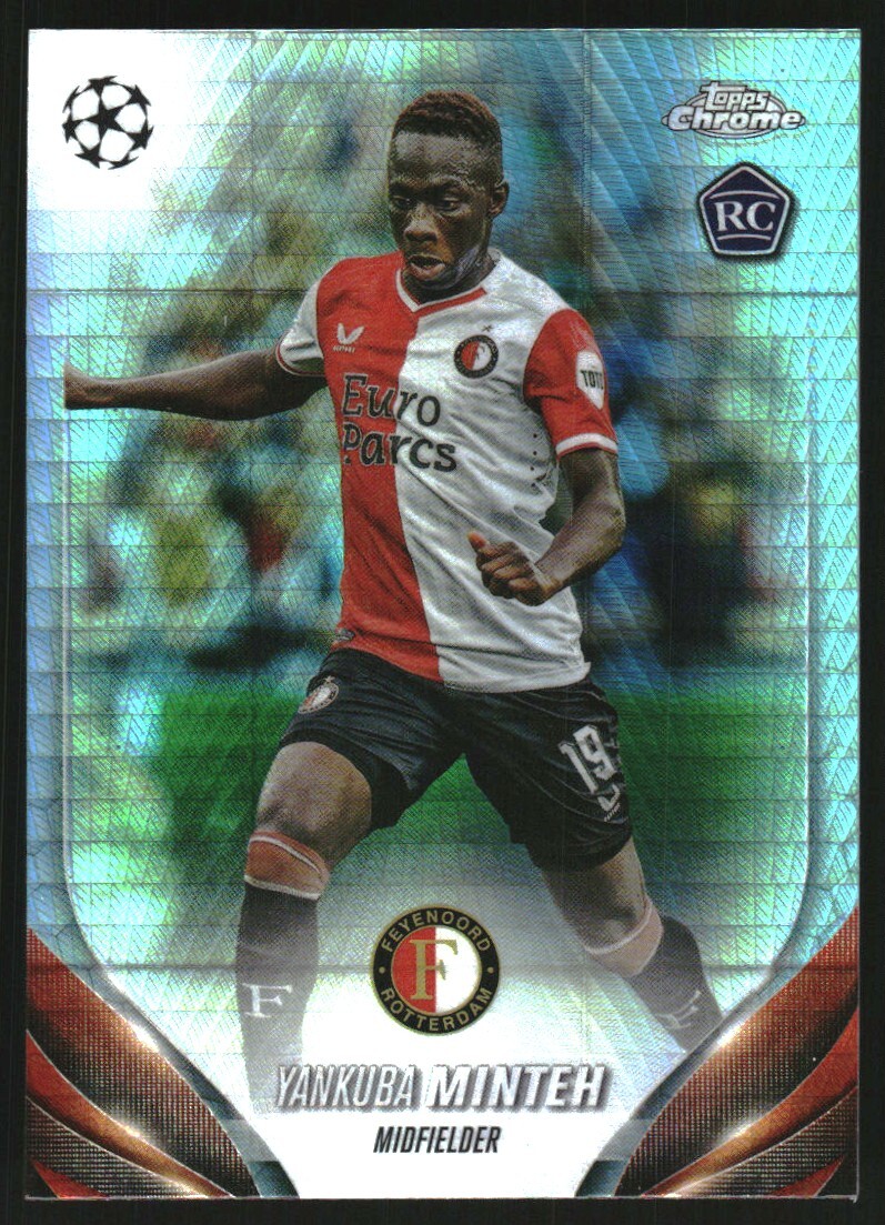 2023-24 Topps Chrome UEFA Competitions Aqua Prism Refractors #165 Yankuba Minteh