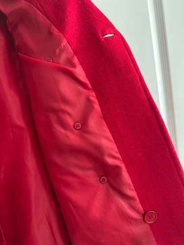 Collection by Gallery Women's Red Medium Double Breasted Pea Coat with Pockets - Picture 8 of 21