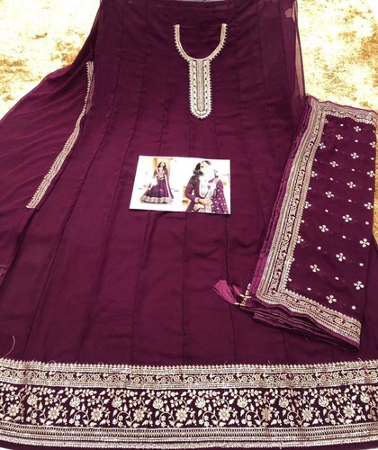 Pakistani women Kameez Party Salwar Indian Bollywood Designer Suit Wedding Gown - Picture 5 of 8