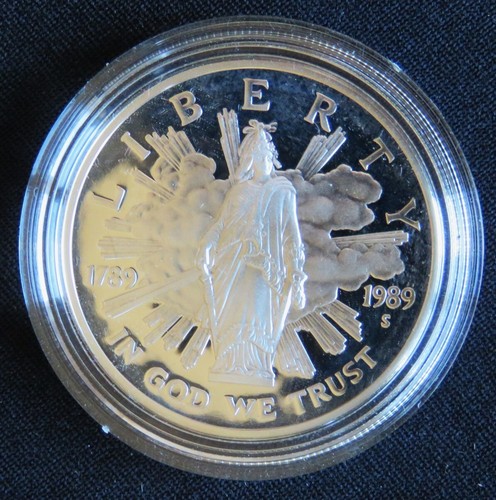 Monedas del Congreso de Estados Unidos 1989 - conjunto de 3 con certificado de autenticidad (S1) - Imagen 7 de 12