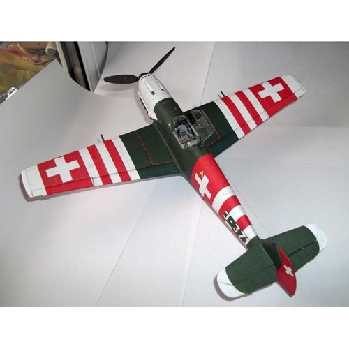 OREL 103 - 1/33 Papier Modellbausatz Militär Luftfahrt Kämpfer BF-109 E3 Maßstab Set - Bild 10 von 10