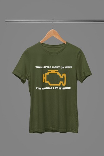Lustiges T-Shirt Motor Warnleuchte Dieses kleine Licht von mir Auto Witz Geschenkidee - Bild 5 von 13
