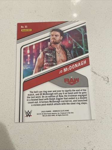 2023 Panini WWE Donruss Elite #21 JD McDonough Aspirations Swirl Red /75 SP - Foto 2 di 2