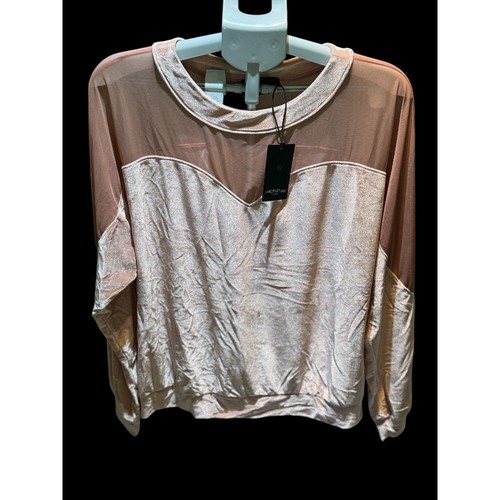 REVOLVE Lanston Sport Kinsey Mesh Panel Pullover Pink/Blush Size Large, NWT - Picture 2 of 8