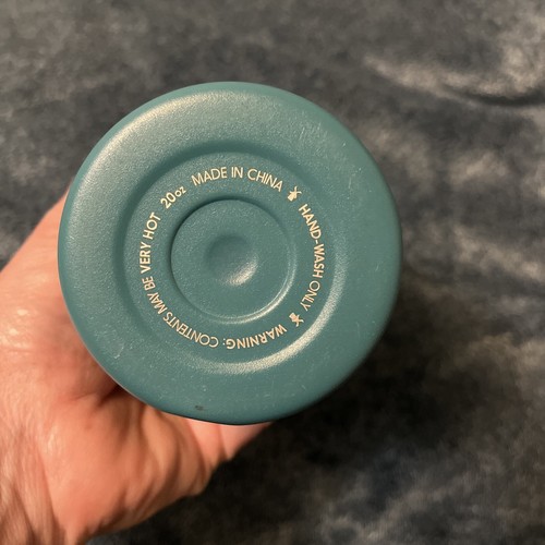 Dutch Bros Edelstahl Thermo 20 Unzen Reisebecher türkis "Change the World" - Bild 7 von 8