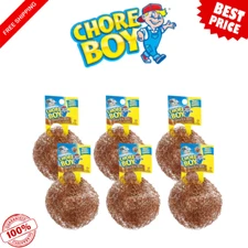 Chore Boy Ultimate Copper Scrubber Scouring Pads – Pure Copper, Heavy-Duty  6Pk