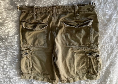 AMERICAN EAGLE cargo shorts mens size 31 Khaki Distressed - Picture 2 of 8