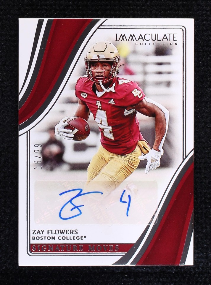 2023 Panini Immaculate Collection Collegiate Zay Flowers #SM-ZF - 1 of 2
