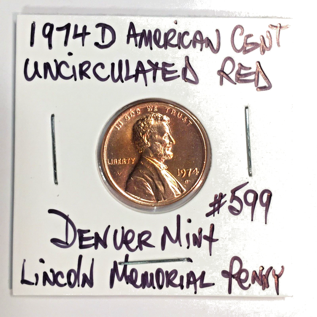1974 D セント ( RD )America アメリカ ペニー コイン