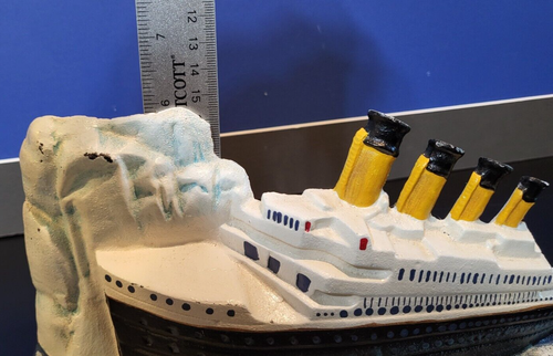 Vintage TITANIC Cast Iron Steel White Star Line DOOR STOPPER. 11X6IN - Picture 5 of 5