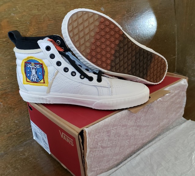 VANS SK8-HI WHITE SPACE VOYAGER NASA TRUE WHITE NEW IN BOX MENS SIZE 9.5 for sale online