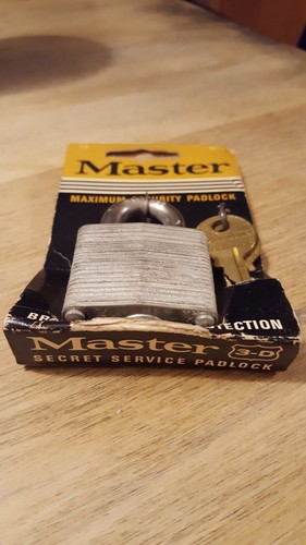 Master Maximum Security Padlock. No.3-D W/2 Keys, NOS - Picture 2 of 5