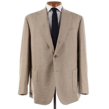 Stile Latino NWT Wool / Cashmere Sport Coat Size 58R (48R US) In Beige Melange